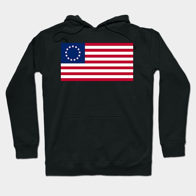 Betsy Ross Flag Hoodie by amitsurti